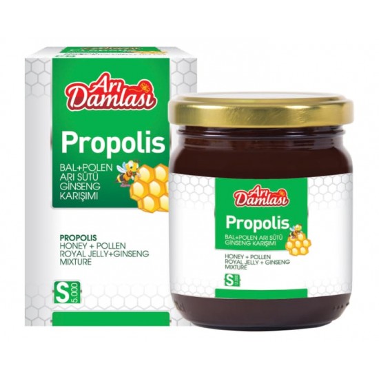 ARI DAMLASI PROPOLİS EXTRAKT ( BAL, POLEN, ARI SÜTÜ, GİNSENG ) 230 GR