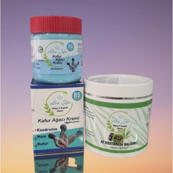 ABU ŞİFA KAFUR AĞACI KREMİ 200 ML & AT KESTANESİ BALSAM 500 ML  SET