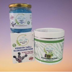 ABU ŞİFA KENEVİR YAĞLI 18 BİTKİ KREM 200 ML & AT KESTANESİ BALSAM 500 ML  SET